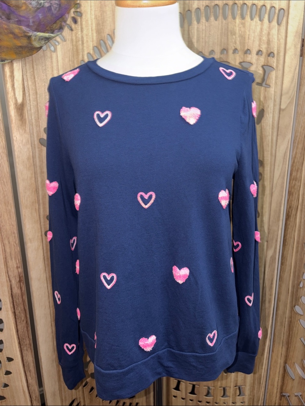LILY PULITZER - heart embroidered long sleeve -Small